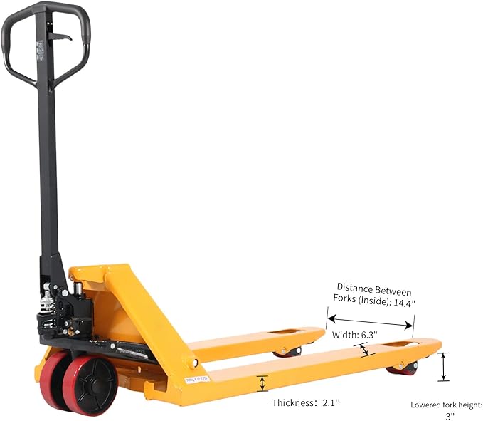 Apollo Pallet Jack Manual Truck Heavy Duty Hand Pallet Truck 6600 Lb. Capacity - Image 3