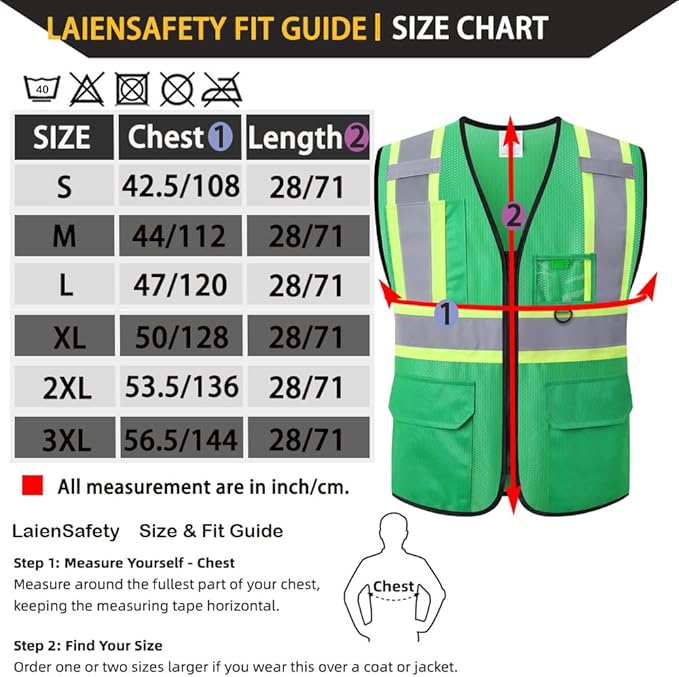 Hi Vis Reflective Safety Vest for Men Women - Image 2