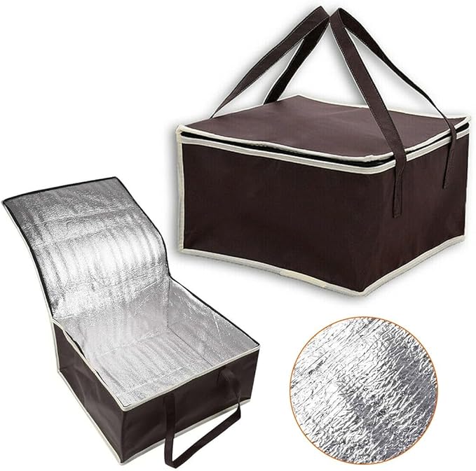 Insulated Food Delivery Bag 14 Inch Pizza Carrier Waterproof Thermal Tote - Image 3