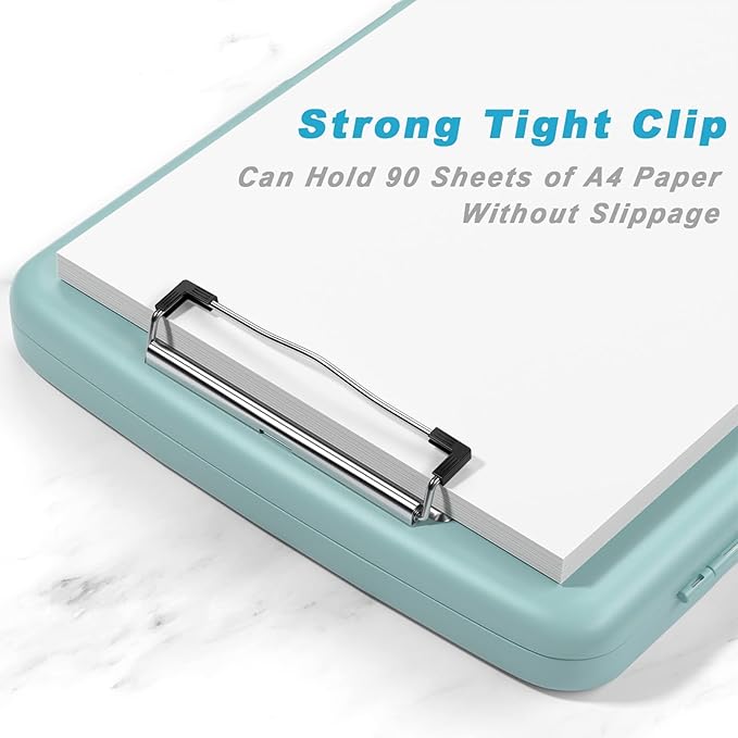 Rimilak Plastic Clipboard with Storage, 8.5 x 11 High Capacity Folio Nursing - Image 3