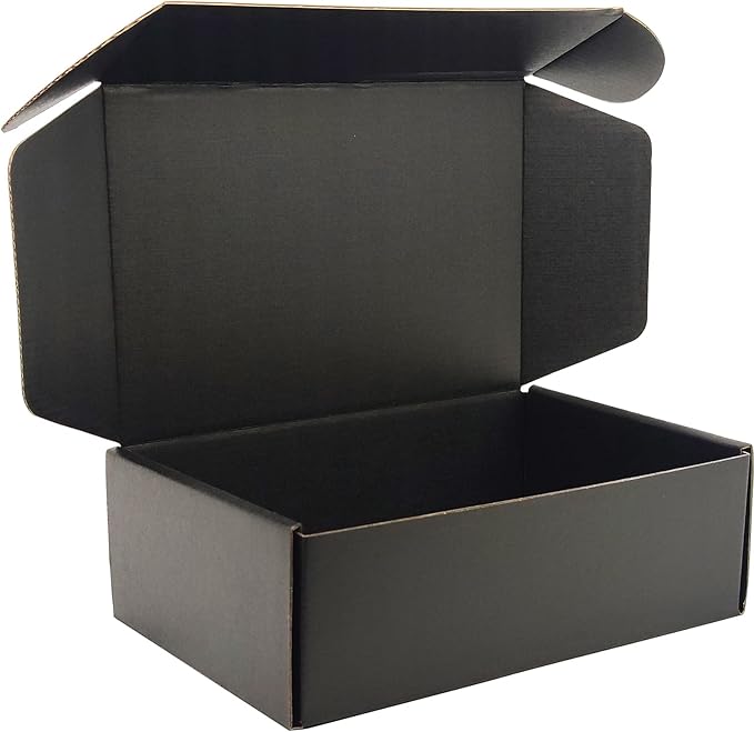 Small Black Shipping Boxes for Small Business Pack of 25-9x6x3 inches Cardboard - Image 3