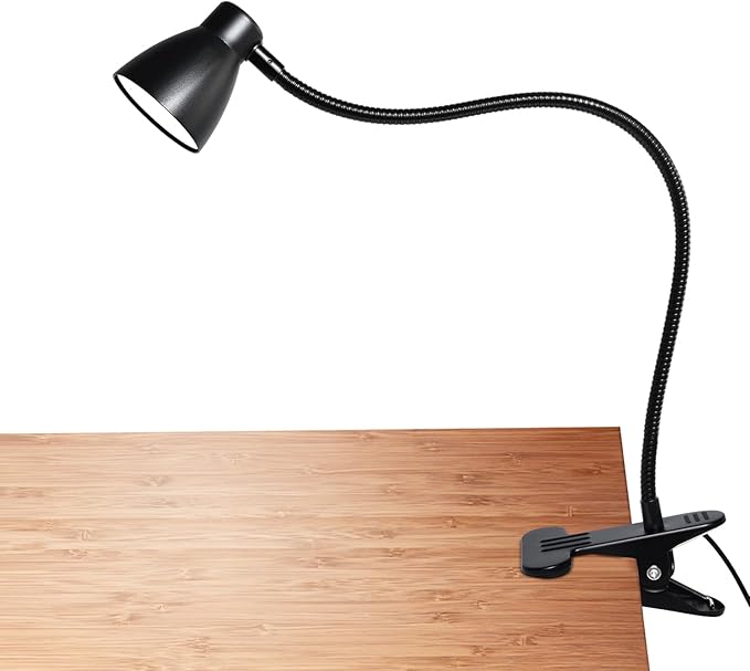 Clamp Desk Lamp, Clip on Reading Light, 3000K-6500K Adjustable Color Temperature by Unknown