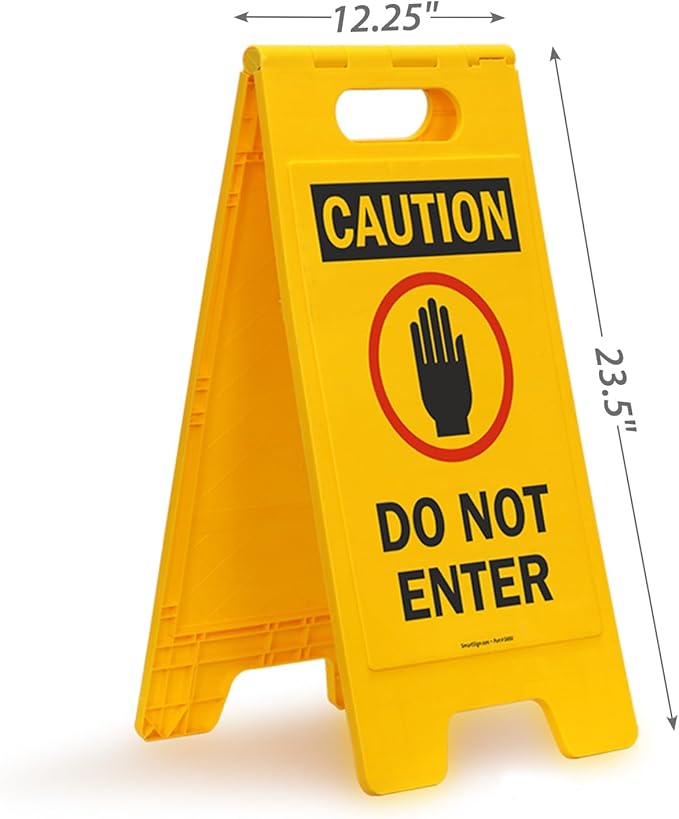 SmartSign Folding Floor Sign, Legend "Do Not Enter" - Image 4
