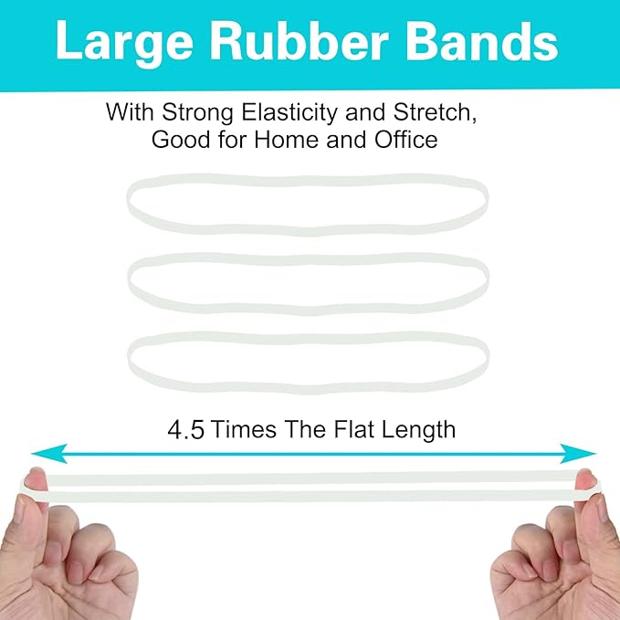Large Heavy Duty Latex Rubber Bands 12 Inches Trash Can Bands Strong Elastic - Image 4