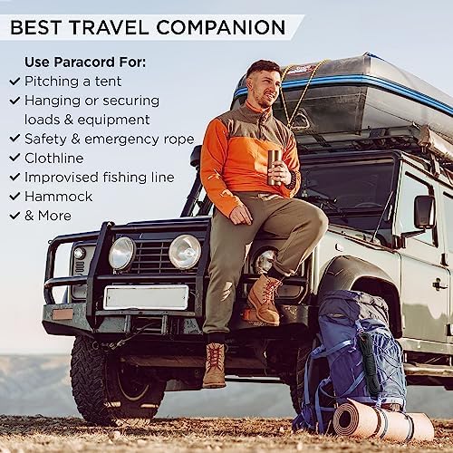 Paracord Rope 550 lb 4mm – Parachute Cord – Utility Camping Rope - Image 6