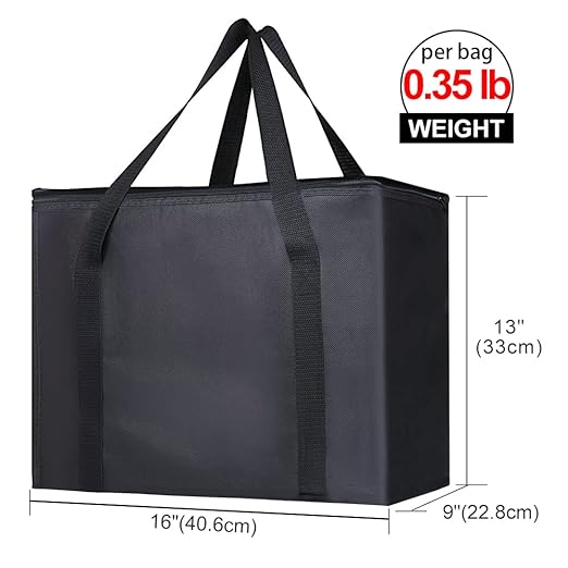 Bodaon 2-Pack Insulated Reusable Grocery Bag Heavy Duty Thermal Tote, X-Large - Image 2