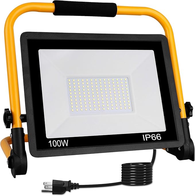 T-SUN 100W LED Work Light, Outdoor Waterproof Flood Light, Adjustable Portable by T-SUN