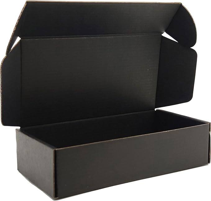 Small Black Shipping Boxes for Small Business Pack of 25-7x5x2 inches Cardboard - Image 3