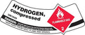 Accuform Cylinder Shoulder Label, Helium Compressed UN1046 Caution, Adhesive by Accuform