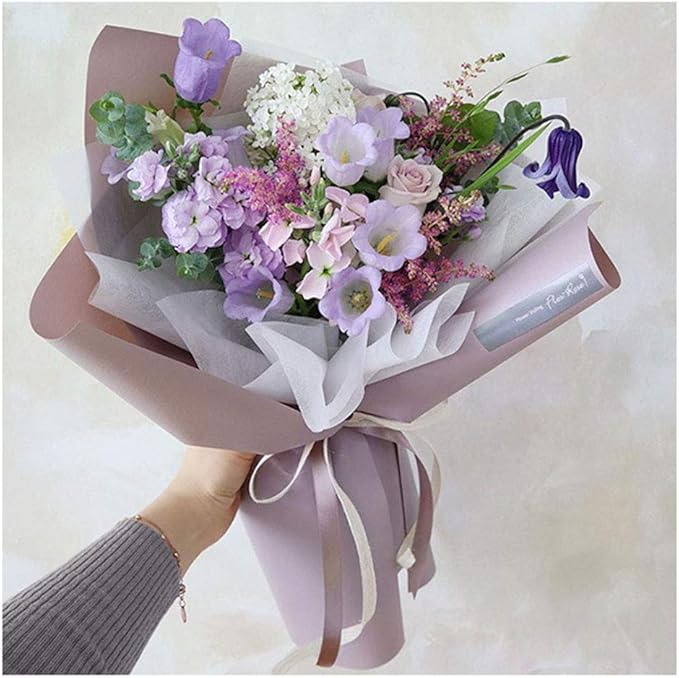 Flower Packaging Paper Roll Blue DIY Bouquet Wrapping Materials Florist Supply - Image 3