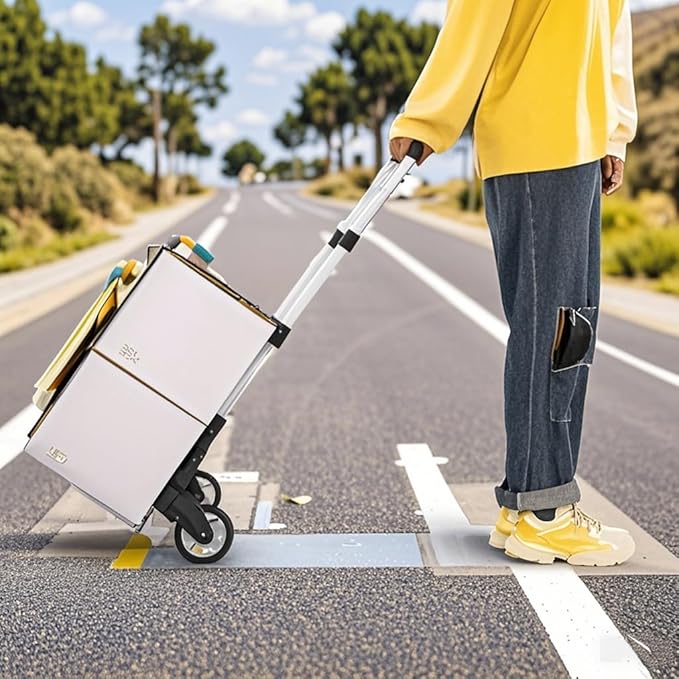 Folding Hand Truck Dolly, Aluminum Portable Foldable Dolly Cart, 200 lbs - Image 3