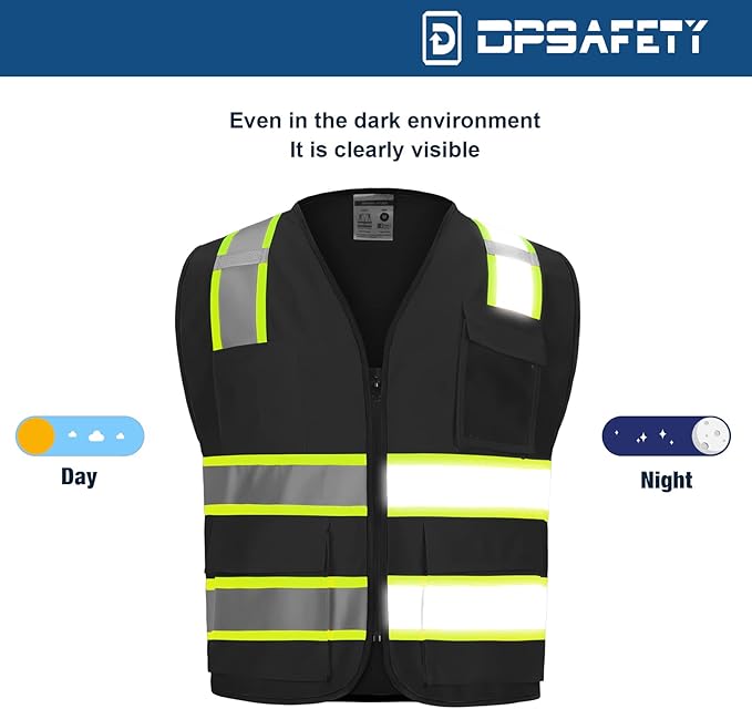 9 Pocket Hi Vis Safety Vest - Image 4