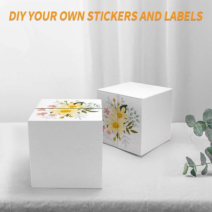 PETAFLOP 8x8x8 Shipping Boxes Set of 25, Small White Cardboard Mailer Box - Image 4