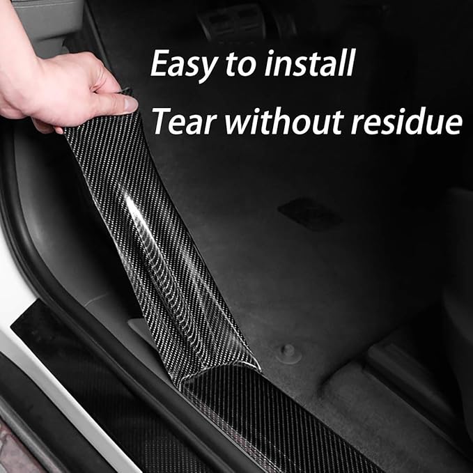 DGSL Car Door Edge Guards Door Sill Protector 5D Carbon Fiber Car Wrap Film - Image 4