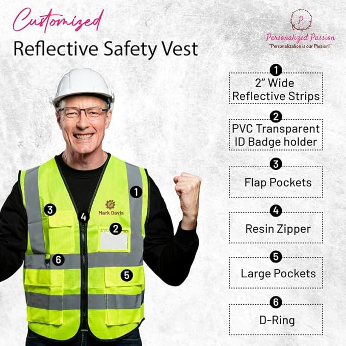 Personalized Safety Vest with Name & Logo - Image 4