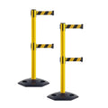 Crowd Control Warehouse CCW Set of 2 Retractable Dual Belt Stanchion Safety by Crowd+Control+Warehouse