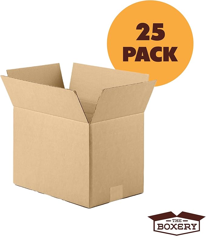 The Boxery 18"x12"x8" Brown/Kraft Corrugated Cardboard Shipping Boxes 25-Pack | - Image 3