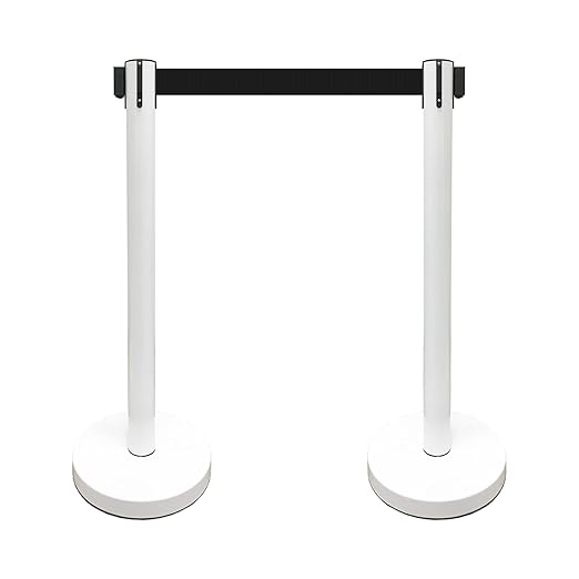 VIP Crowd Control Retractable Belt Stanchion Queue Safety Barrier Set by CrowdControlCenter