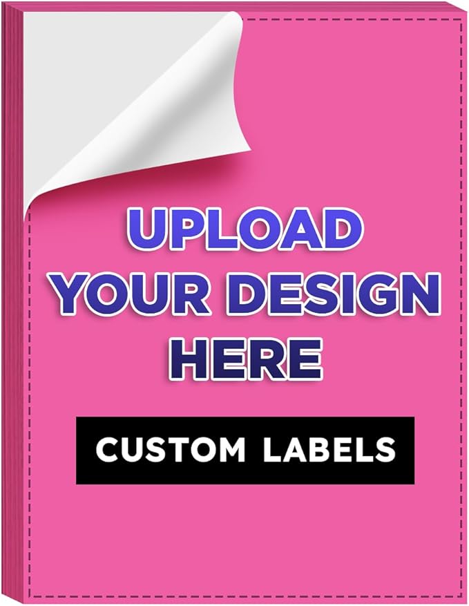 Custom Bright Neon Color Labels, Print Your Own Stickers, Upload Your Design by SSuperfinePrinting