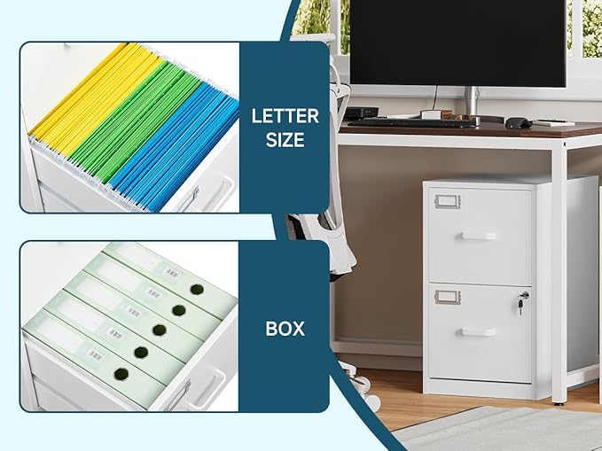MIIIKO 2 Drawer Filing Cabinet - Image 4