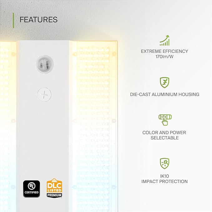 ASD LED Linear High Bay Light Fixture, Commercial Shop Lighting | 3CCT - Image 3