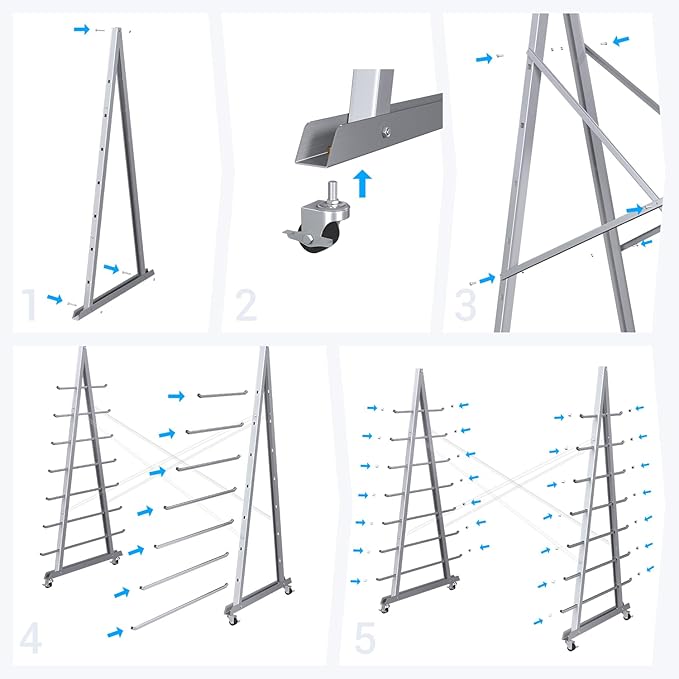Floor Standing Lumber Horizontal Storage Rack - Image 5