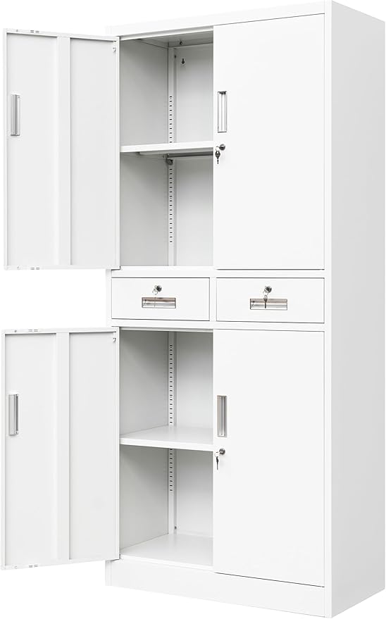 Metal Storage Cabinet, Locking Storage Cabinet by Wanfu