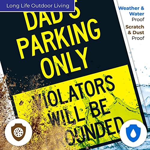 Dad's Parking Only Violators Will Be Grounded Sign, - Image 5