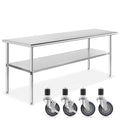 GRIDMANN NSF Stainless Steel Work & Prep Table 72 x 30 Inches by GRIDMANN