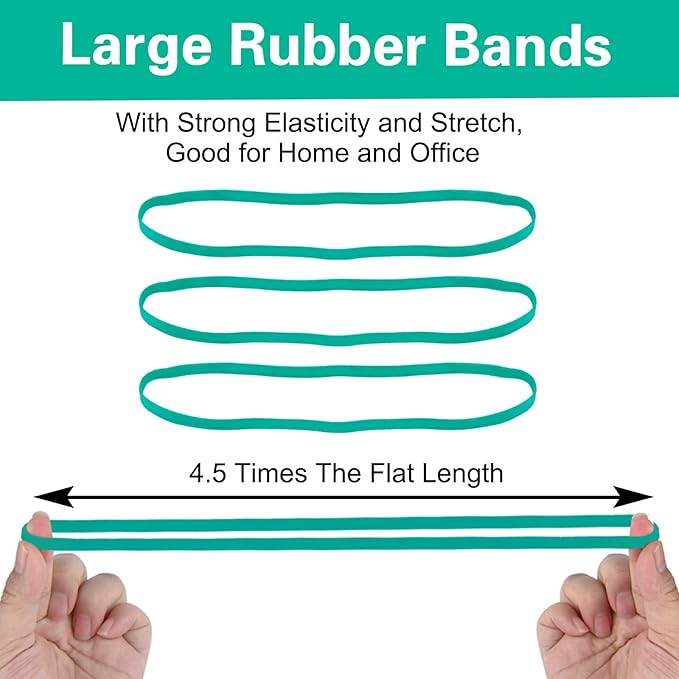 Large Heavy Duty Latex Rubber Bands 12 Inches Trash Can Bands Strong Elastic - Image 3