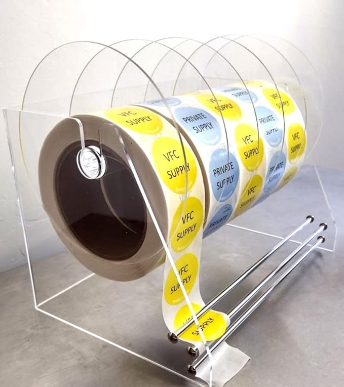 10 Inch, Heavy Duty Adjustable 6-Disk Label Dispenser, by Quality IZ by QualityIZMedicalSolutions