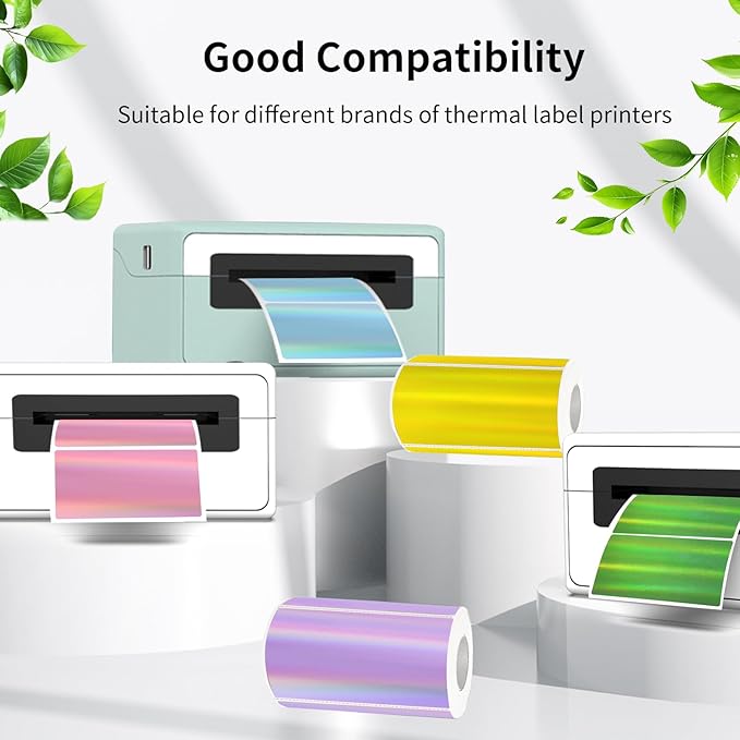 2x4 Inch Holographic Thermal Labels, Self-Adhesive Glitter Thermals Printer - Image 5