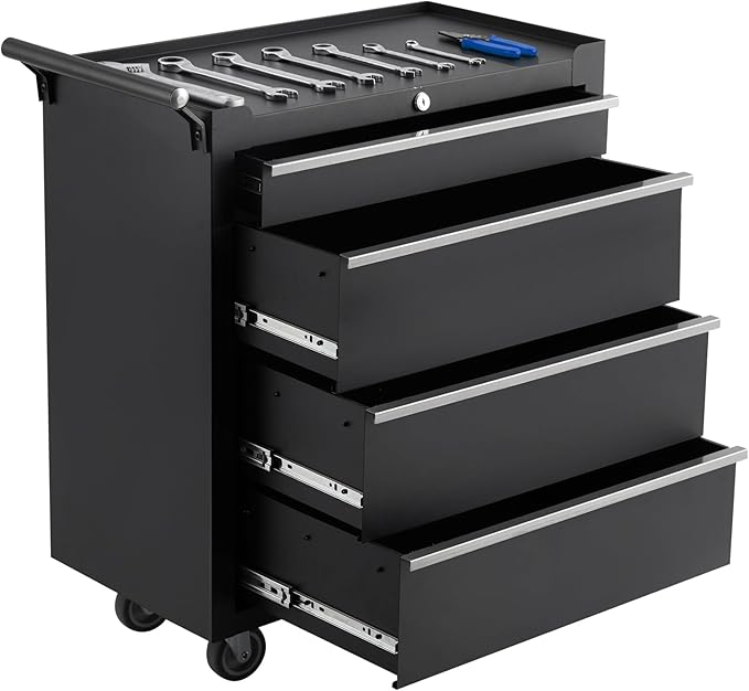 Heavy-Duty 4-Drawer Rolling Tool Chest by Unknown