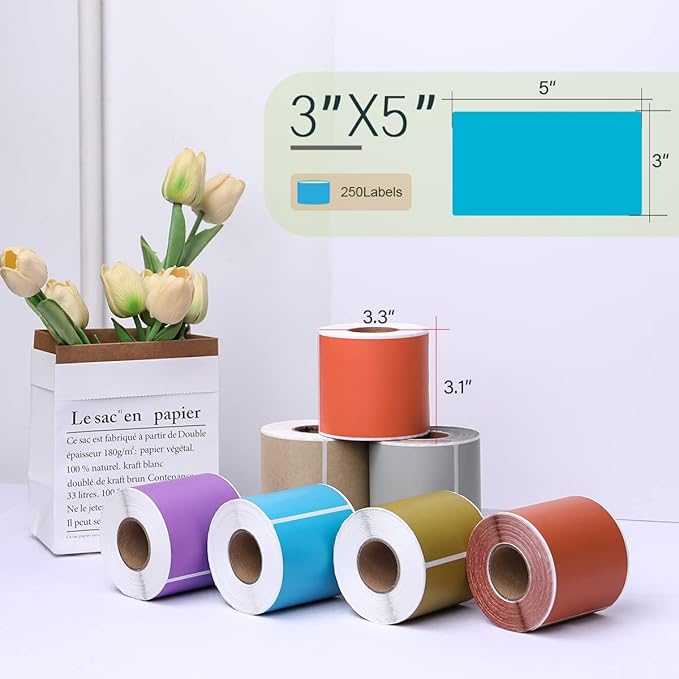PARLAIM 5 X 3 inch Rectangle Inventory Labels Color Coding Stickers - Image 2