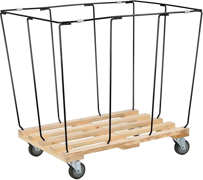 Global Industrial 12 Bushel, Unassembled, Rolling Laundry Cart, Commercial - Image 9