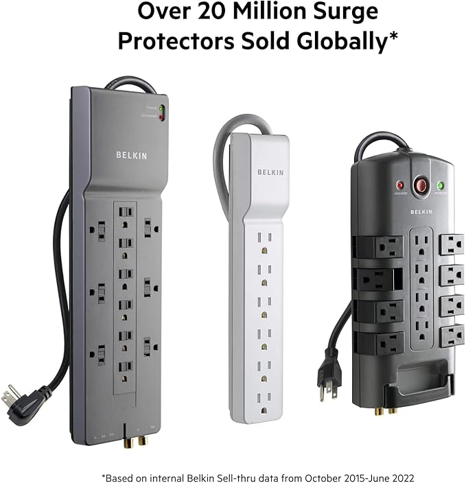 Belkin 6-Outlet Commercial Power Strip Surge Protector, 6ft Cord, 720 Joules - Image 2