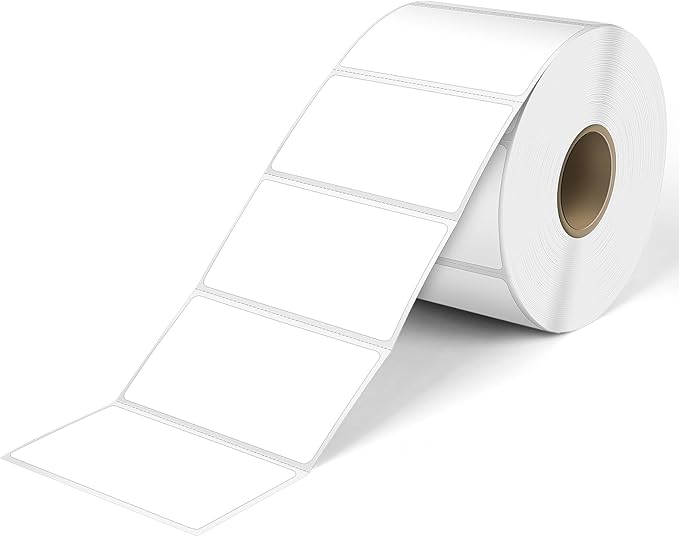 L LIKED 2.25" x 1.25" Direct Thermal Labels, Permanent Adhesive Barcode Address by LLIKED