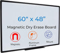 Large Magnetic White Board 60" x 48" Wall Mount Dry Erase Board by DexBoard