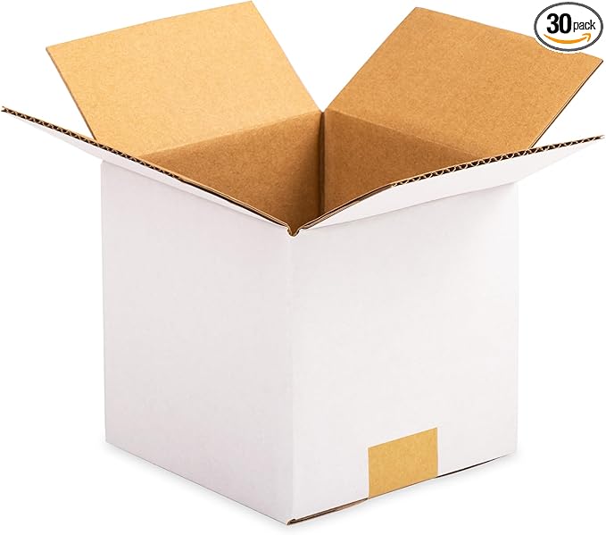 5x5x5 inch White Shipping Boxes, Corrugated Cardboard Small Boxes by Eco-FriendlyPacking