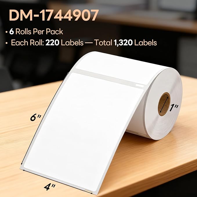 Compatible DYMO 1744907 4" x 6" Direct Thermal Shipping Labels, Strong Adhesive - Image 2