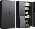 Metal Storage Cabinet with Locking Doors, Tall Cabinets by LISSIMO