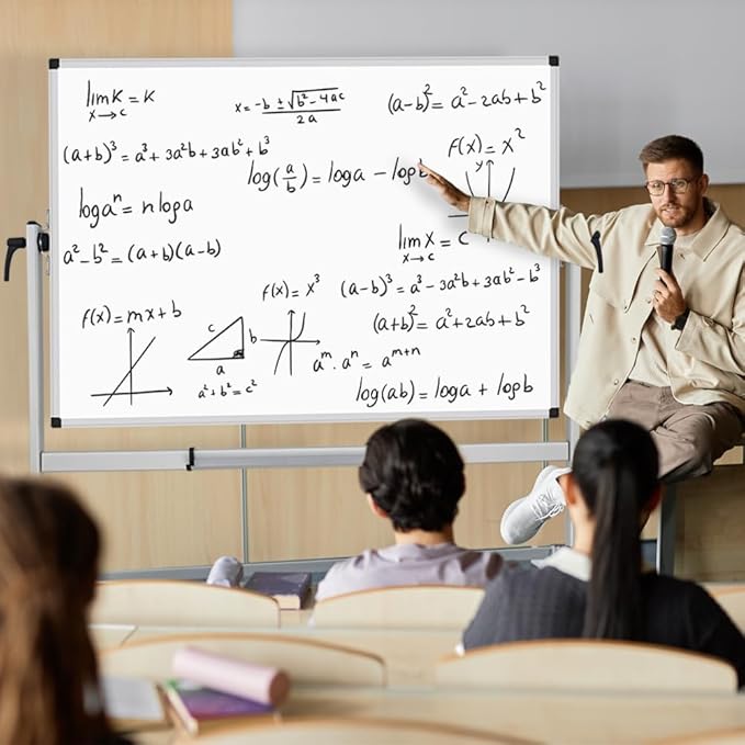 XBoard Rolling Whiteboard 48x36 inch | Double-Sided Mobile Dry Erase Board - Image 6
