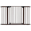 BABELIO Baby Gate with Black Wood Pattern, 29-48 Inch Auto Close Dog Gate by BABELIO