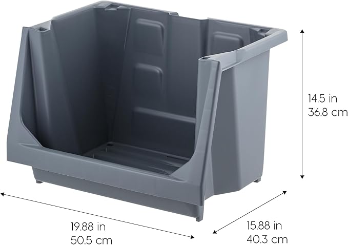 IRIS USA Open Front Storage Bins, Large - Image 2