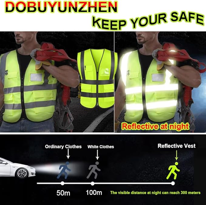 High Visibility Safety Reflective Vest - Image 4
