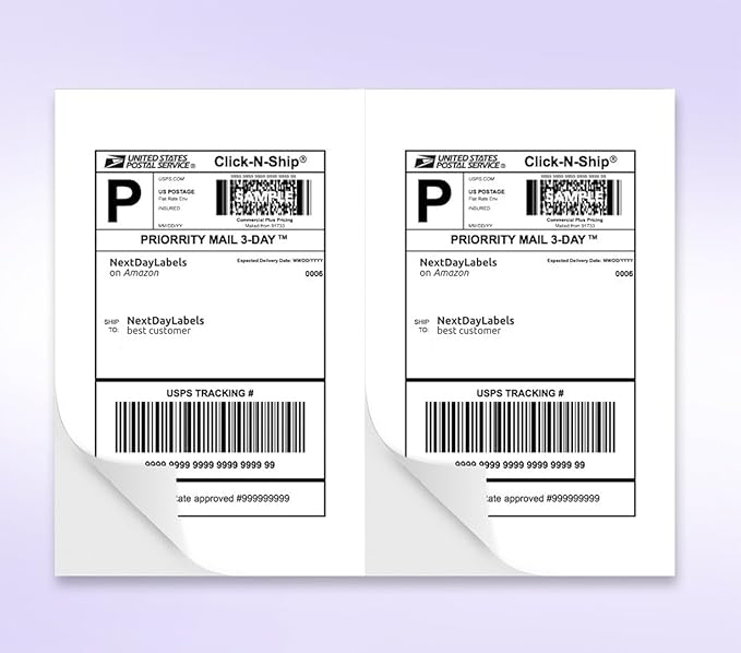 NextDayLabels – 8-1/2" x 5-1/2" Rectangular Sticker Labels - Image 2