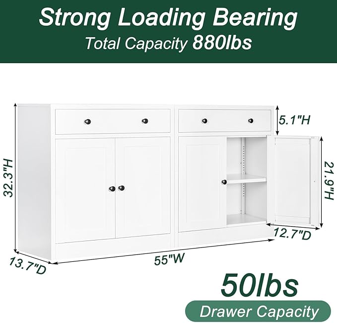 BESFUR Metal Storage Cabinet - Image 3