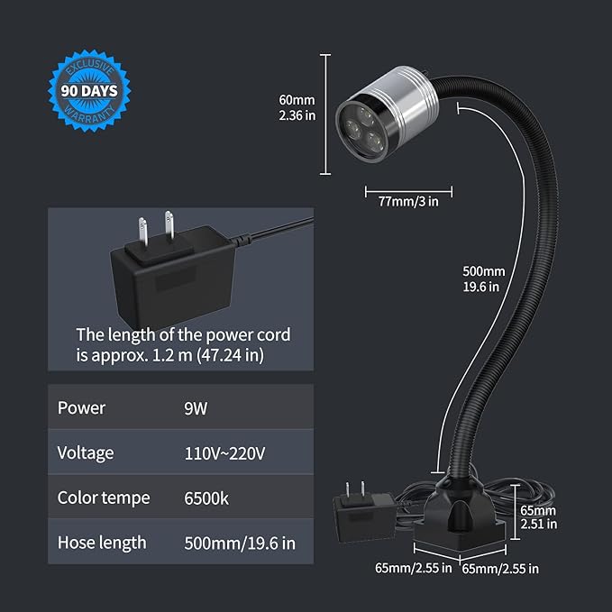 Flexible Work Light, Led Machine Light, Led Flexible Gooseneck Light 900 Lumens - Image 10