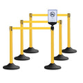 10 ft Crowd Control Stanchion Set, Crowd Control Barrier, Stanchions by YOURSAFETYOURPRIORITY