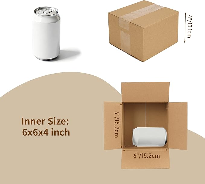 EdenseeLake 40 Pack 6x6x4 inches Shipping Boxes Small Cardboard Boxes - Image 2